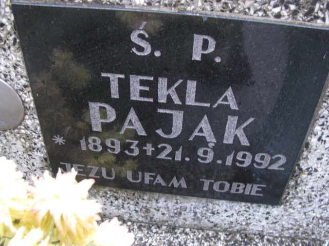 Tekla Pająk 1892 Babice - Grobonet - Wyszukiwarka osób pochowanych